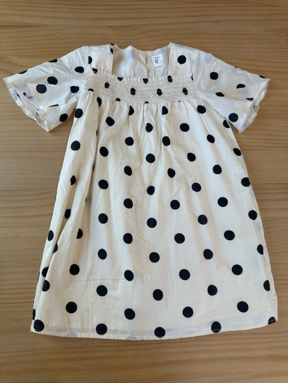 GAP Cream Dress with Black Polka Dots